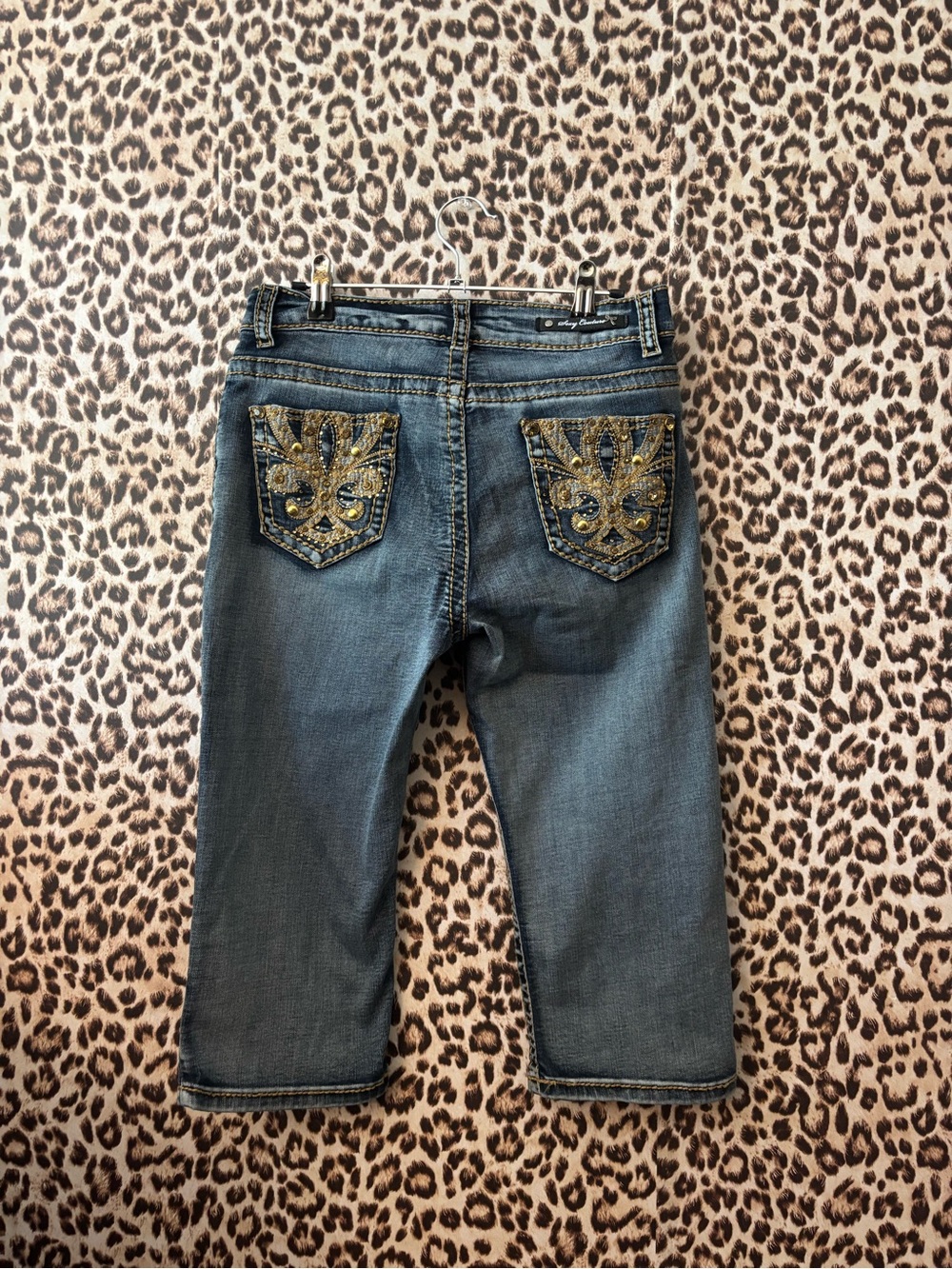 y2k Embellished Dark Wash Women’s Jeans capris